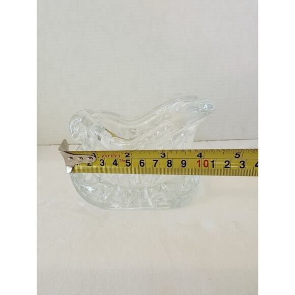 Cristal Christmas Sleigh 24%Lead Crystal Glass Beautiful Cut Details - Picture 11 of 15